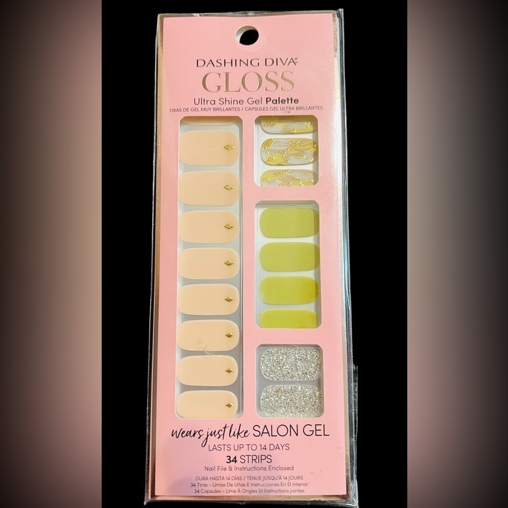 Dashing Diva Nail Strips Ultra Shine Gel Palette #G574 Walking On Sunshine